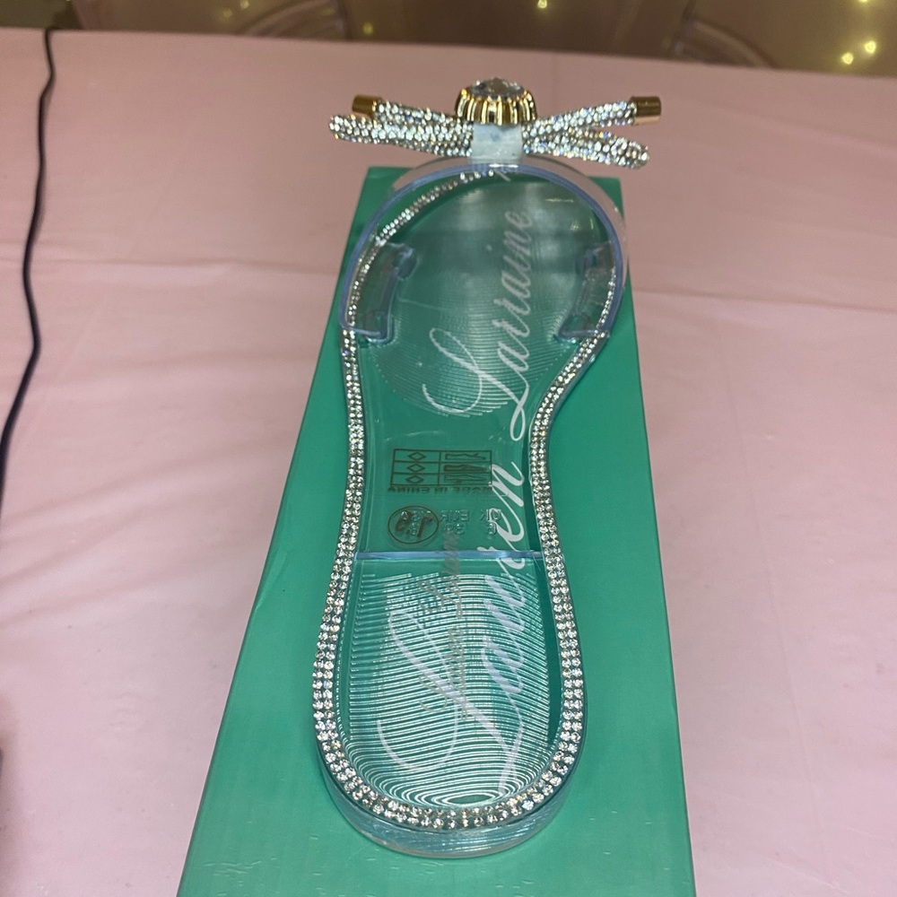 Silver Rhinestone Sandals - Picture 2 of 3